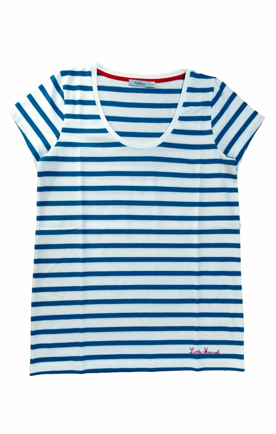 Little Marcel LITTLE MARCEL | Tee-Shirt Manches Courtes Femme Eglantine Blanc Bleu