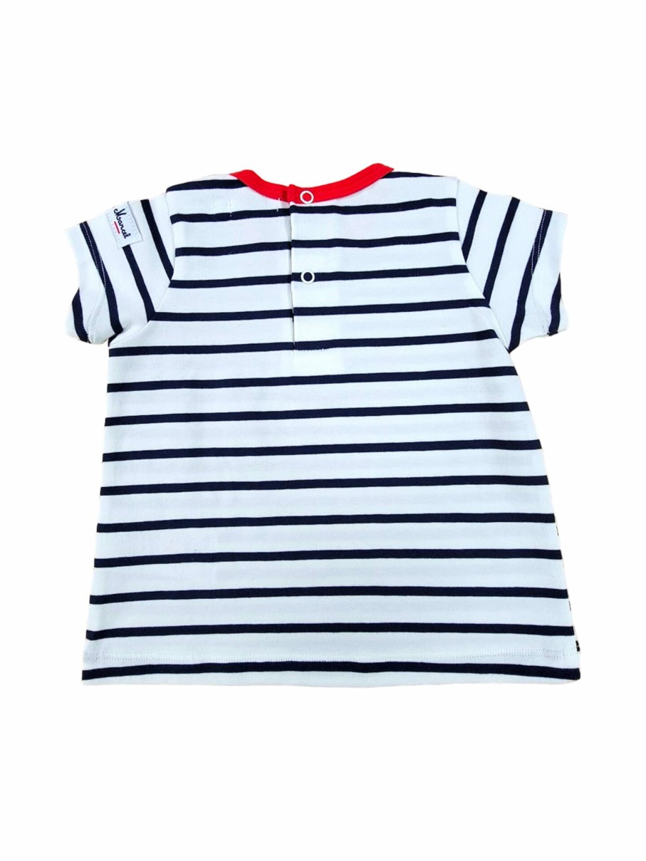 Little Marcel LITTLE MARCEL Débardeurs & T-shirts | Tee-Shirt Manches Courtes Bebe Marin Bleu-Marine