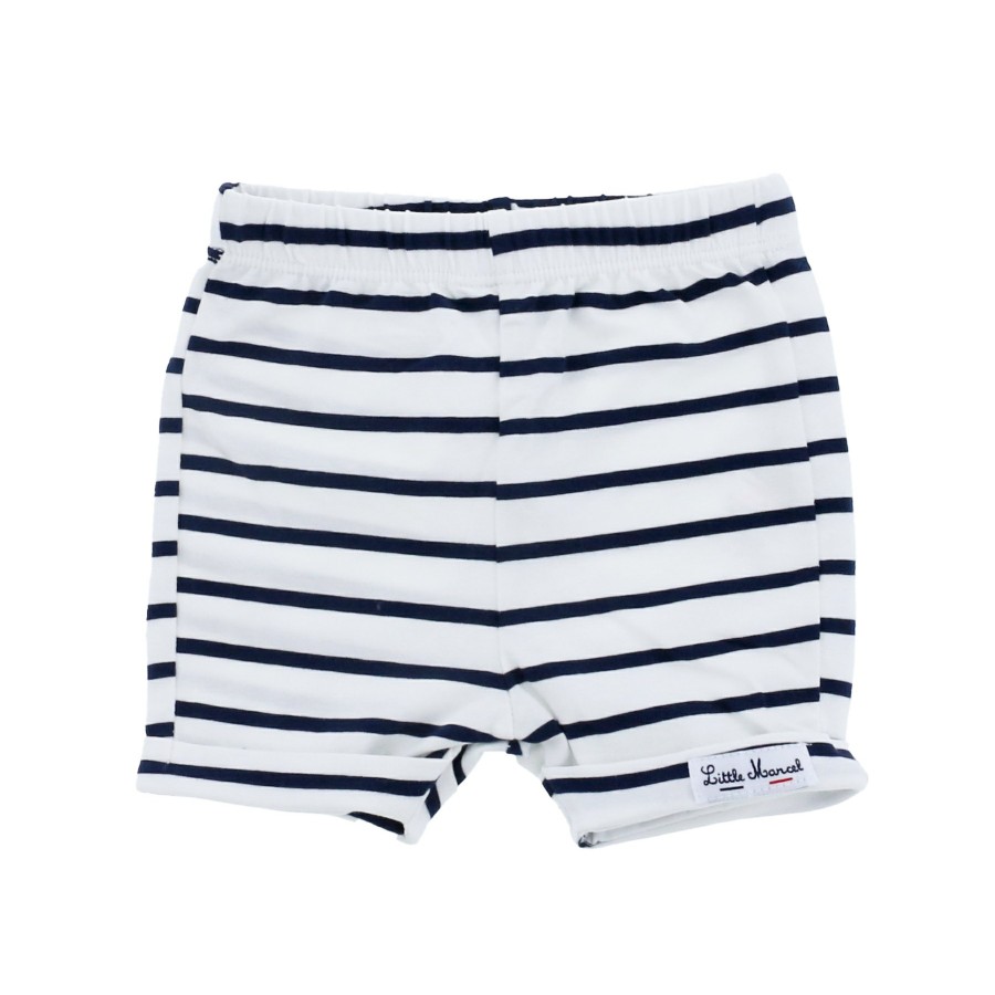 Little Marcel LITTLE MARCEL Leggings, Joggings, Pantalons, & shorts | Short Bebe Marin Bleu-Marine