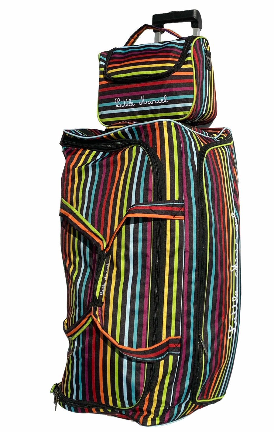 Little Marcel LITTLE MARCEL Sacs de Voyage | Set Sac De Voyage Souple A Roulettes 72 Cm Et Son Vanity Little Marcel Multi103