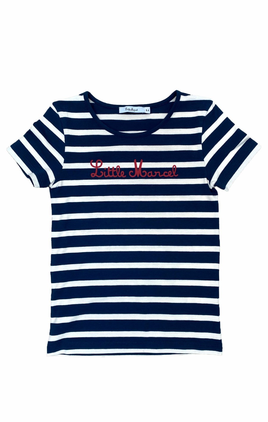 Little Marcel LITTLE MARCEL Fille | Tee-Shirt Manches Courtes Enfant Fille Torcadi Marine Ecru