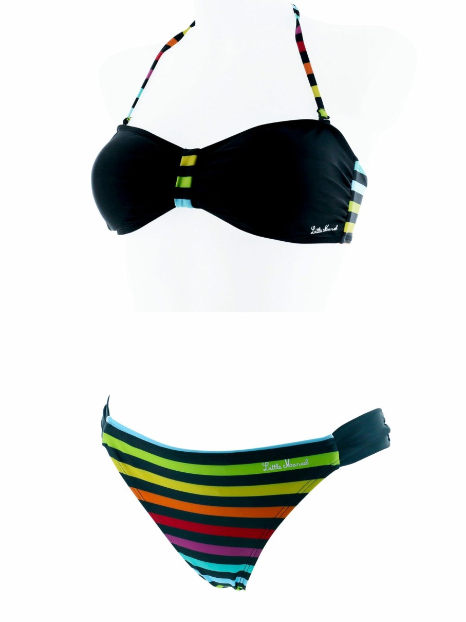 Little Marcel LITTLE MARCEL | Maillot De Bain 2 Pieces Femme Uni Noir Multi