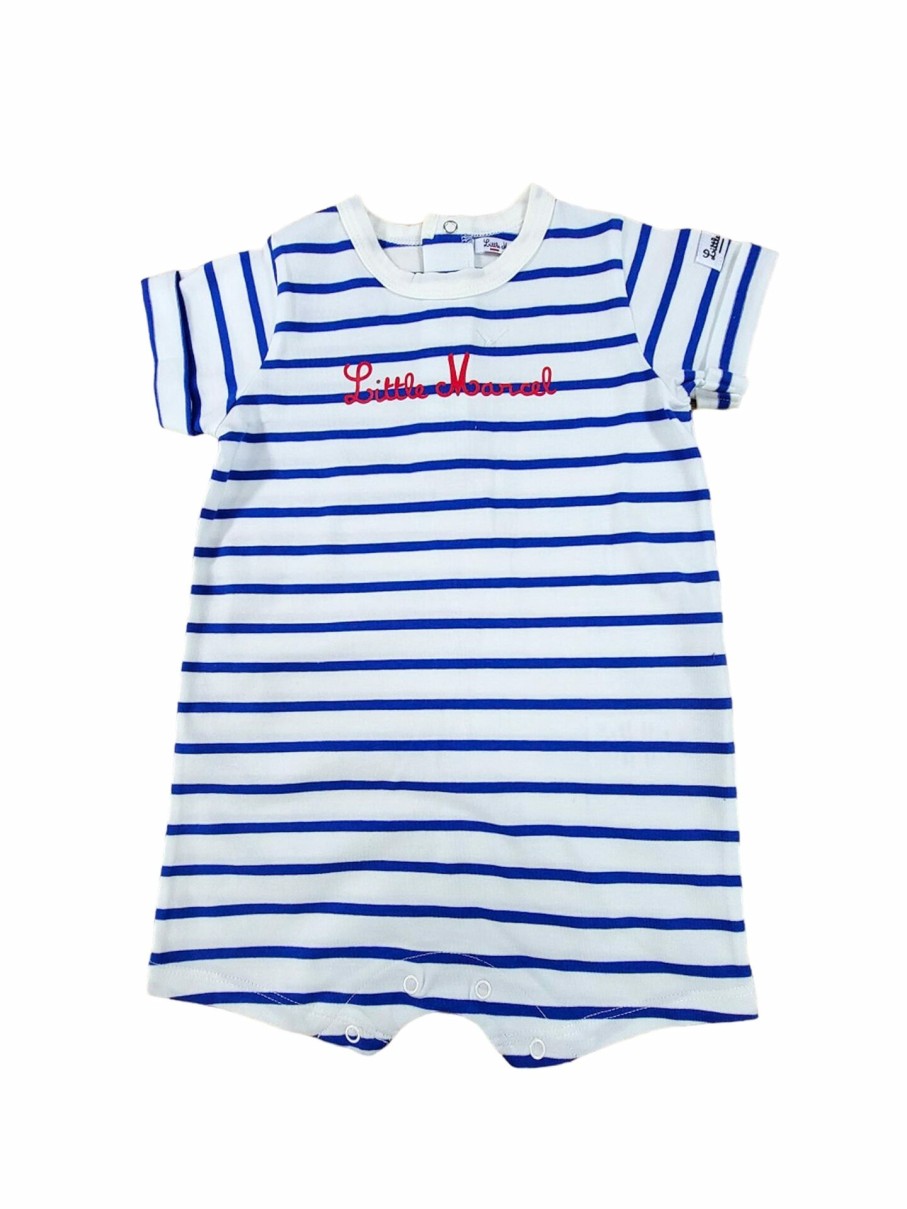 Little Marcel LITTLE MARCEL Ensembles & Combinaisons | Barboteuse Bebe Garcon Marin Bleu