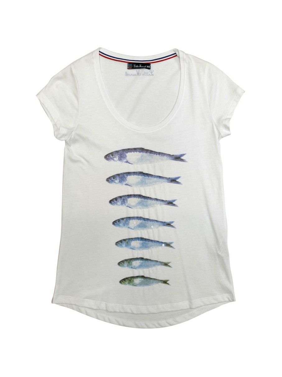 Little Marcel LITTLE MARCEL | Tee-Shirt Manches Courtes Femme Tardie Blanc