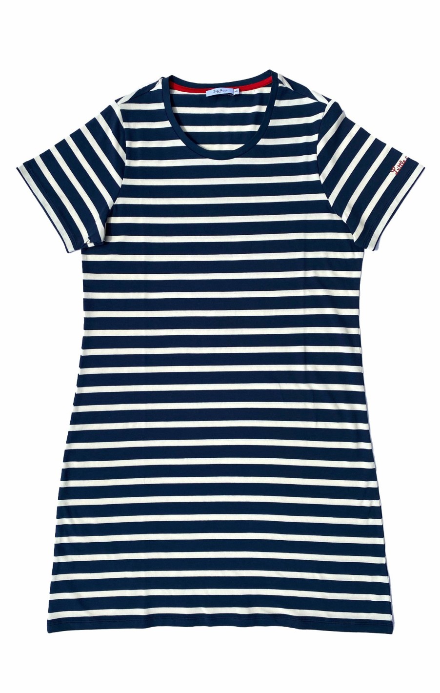 Little Marcel LITTLE MARCEL | Robe A Rayures Femme Jema Marine Ecru