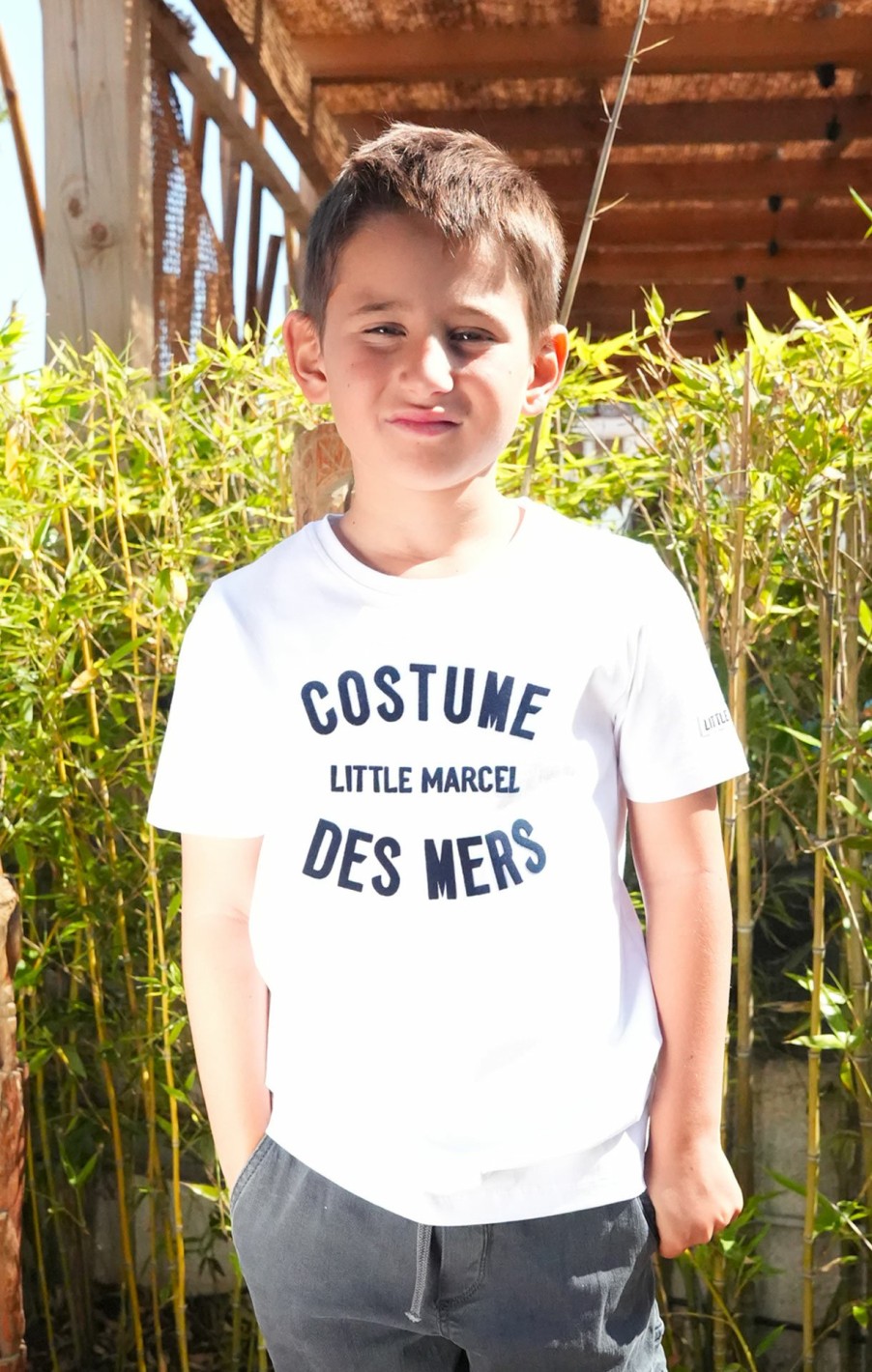 Little Marcel LITTLE MARCEL Garçon | Tee-Shirt Manches Courtes Enfant Garcon Touka Blanc